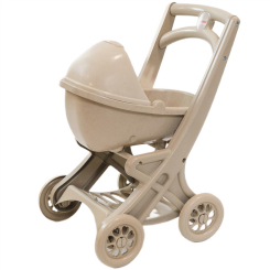 Транспорт и питомцы - Коляска для кукол Doloni с люлькой бежевая (0121/02eco)