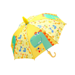 Парасольки і дощовики - Дитяча парасолька-тростина Lesko QY2011301 напівавтомат Cool Dinosaur Yellow (6947-25135a)