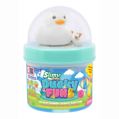Антистресс игрушки - Слайм Joker Slimy Утиное удовольствие с фигурками белые (32116/1)