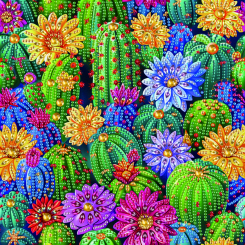 Мозаика - Алмазная мозаика Brushme Цветочные кактусы (BH014)