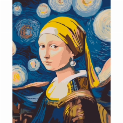 Товари для малювання - Картина за номерами Art Craft Мона з перловою сережкою 40 х 50 см (10181-AC) Товари для малювання - Картина за номерами Art Craft Мона з перловою сережкою 40 х 50 см (10181-AC)