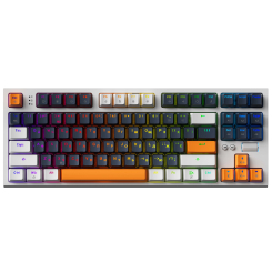 Клавиатура и мыши - Клавиатура GamePro с Hot-Swap и Gasket mount Red switch RGB White (MK180W) Клавиатура и мыши - Клавиатура GamePro с Hot-Swap и Gasket mount Red switch RGB White (MK180W)