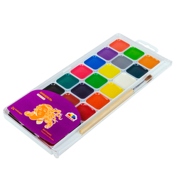 Канцтовары - Краски акварель Гамма Творчество с кисточкой 24 цвета (400105) (568255)