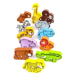Фігурки тварин - Набір фігурок Hape Дикі тварини 12 шт (E0903)
