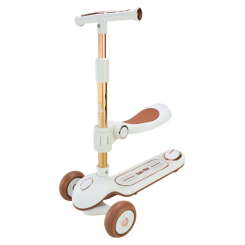 Самокаты - Самокат Extreme motion белый с коричневым (SC821/4)