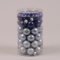 Аксесуари для свят - Кульки скляні Flora D-2,5 см. 48 шт(44525) (MR35656)