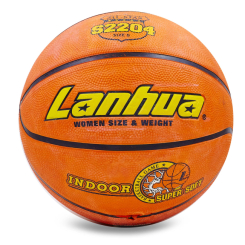 Спортивные активные игры - Мяч баскетбольный резиновый №6 LANHUA S2204 Super soft Indoor