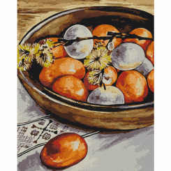 Товары для рисования - Картина по номерам Brushme Пасхальные яйца и верба (BS53950)