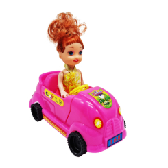 Куклы - Детская кукла Bambi 689-6 в машинке Розовый (57903)