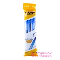 Канцтовари - Набір кулькових ручок BIC Round Stic Classic сині 4 шт в наборі (944176)