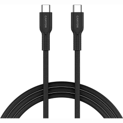 Павербанки - Кабель Canyon OnWire 60CL C-C 60W COLOR Braided 1 м Black (CND-CCAP60AB10B)