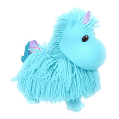 Фигурки животных - Интерактивная игрушка Jiggly Pup Волшебный единорог голубой (JP002-WB-BL)