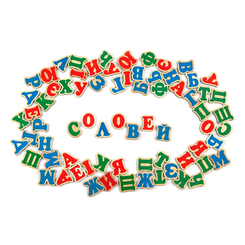 Навчальні іграшки - Набір Komarov toys Українська абетка на магнітах 72 літери (J704)