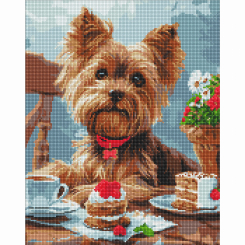 Мозаика - Алмазная мозаика Идейка Чаевание йорка 40 х 50 см (AMO8042) Мозаика - Алмазная мозаика Идейка Чаевание йорка 40 х 50 см (AMO8042)