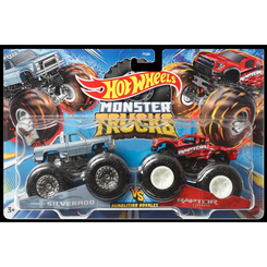 Автомоделі - Набір машинок Hot Wheels Monster Trucks Silverado vs Raptor F150 (FYJ64/HLT60) Автомоделі - Набір машинок Hot Wheels Monster Trucks Silverado vs Raptor F150 (FYJ64/HLT60)