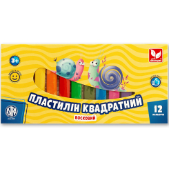 Набори для ліплення - Пластилін восковий Школярик 12 кольорів (83813908-UA) Набори для ліплення - Пластилін восковий Школярик 12 кольорів (83813908-UA)