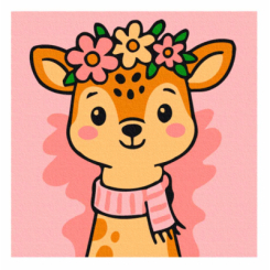 Товары для рисования - Раскраска на холсте Brushme Олененок в веночке (MBS075)