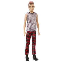 Ляльки - Лялька Barbie Fashionistas Кен в майці тай-дай та червоних картатих брюках (GVY29)