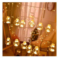 Аксесуари для свят - Світлодіодна гірлянда-штора StreetGo Декоративні кулі (SGMC00004)