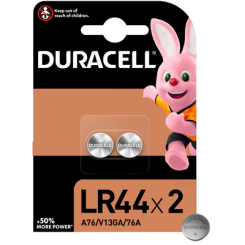 Аккумуляторы и батарейки - Батарейки щелочные Duracell LR44 2 шт (5000394504424)