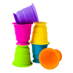 Розвивальні іграшки - Ігровий набір Fat Brain toys Suction Kupz М'які чашки (F183ML)