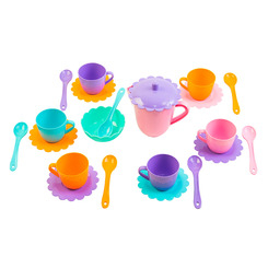 Детские кухни и бытовая техника - Игровой набор посуды Ромашка Wader 22 элемента (39132)