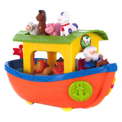 Развивающие игрушки - Игровой набор Kiddieland Ноев ковчег на колесах на русском (049734)