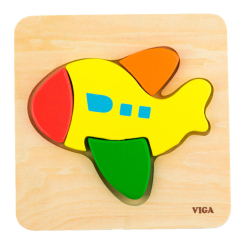Развивающие игрушки - Пазл-вкладыш Viga Toys Самолетик (50173)