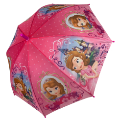 Зонты и дождевики - Детский зонт-трость с принцессами полуавтомат от Paolo Rossi розовый 031-1