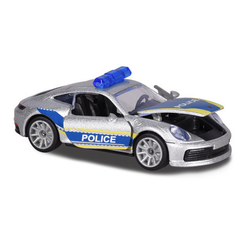 Транспорт і спецтехніка - Машинка Majorette Делюкс Порше Поліція металева з карткою сіра (2053153/2053153-2)