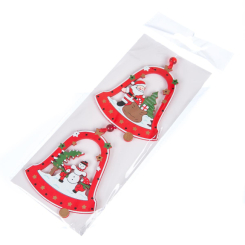 Аксесуари для свят - Набір іграшок Elisey Дзвіночок 5 см Червоний з білим (008NY) (MR63079)