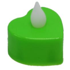 Ночники, проекторы - Декоративная свеча "Сердце" Bambi CX-19 LED 3см Зеленый (63660s76493)