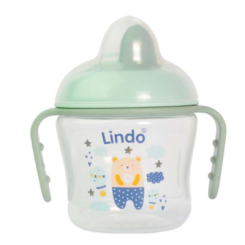 Товары по уходу - Поильник Lindo С силиконовым носиком мишка (8850214007102)