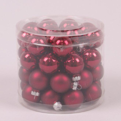 Аксесуари для свят - Кульки скляні Flora D-3 см. 45шт(44553) (MR35688)