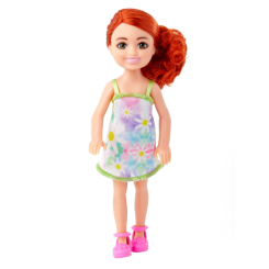 Ляльки - Лялька ​Barbie Челсі та друзі Руденька в сукні з ромашками (DWJ33/HNY56)