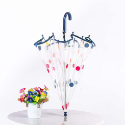 Парасольки і дощовики - Дитяча парасолька-тростина RST RST066 Горошок Dark Blue (7011-27222a)