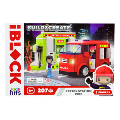Конструкторы с уникальными деталями - Конструктор IBLOCK Junior Kids hits Build & create Petrol station fire (KH43/002/2)