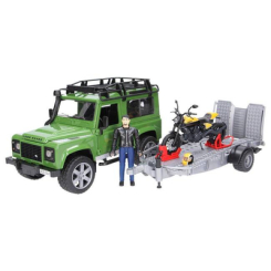 Транспорт і спецтехніка - Автомодель Bruder Land Rover Defender з фігуркою (02589)