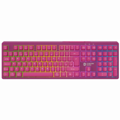 Клавіатура і миші - Клавіатура бездротова Canyon Fortnax Bluetooth / 2.4GHz / USB Pink (CND-SKBW2) Клавіатура і миші - Клавіатура бездротова Canyon Fortnax Bluetooth / 2.4GHz / USB Pink (CND-SKBW2)