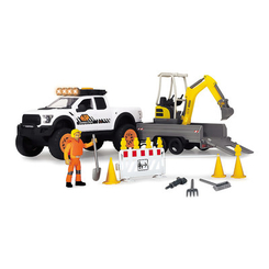 Транспорт і спецтехніка - Набір Dickie toys Playlife Будівництво дороги зі світлом і звуком (3838004)