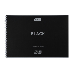 Альбом для малювання ZiBi Kids Line Black А4 20 аркушів (ZB.1440-01)