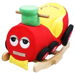 Розвивальні килимки, крісла-качалки - Дитяче крісло-гойдалка з музикою Поїзд ROCK MY BABY (JR2555)