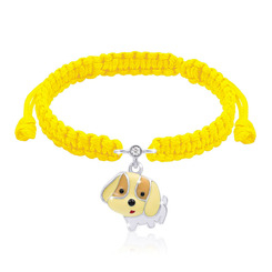 Ювелирные украшения - Браслет плетеный UMa&Umi щенок желтый (2359772158531)