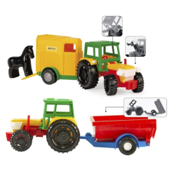 Транспорт і спецтехніка - Ігровий набір Трактор з причепом в коробці Wader (39009)