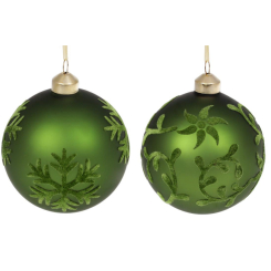 Аксессуары для праздников - Набор елочных шаров BonaDi 10 см 9 шт Зеленый (854-331) (MR62442)