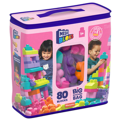 Блокові конструктори - Конструктор Fisher-Price Mega Bloks рожевий 80 деталей (DCH62)