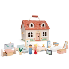 Меблі та будиночки - Ігровий набір New classic toys Ляльковий будиночок з меблями розкладний (10735) Меблі та будиночки - Ігровий набір New classic toys Ляльковий будиночок з меблями розкладний (10735)
