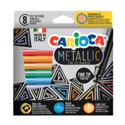 Канцтовары - Набор фломастеров Carioca Metallic 8 цветов (43162)