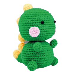 Набори для творчості - Набір для в'язання іграшки гачком Brushme Зелений динозавр (NBV2) Набори для творчості - Набір для в'язання іграшки гачком Brushme Зелений динозавр (NBV2)