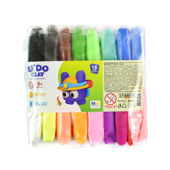 Набори для ліплення - Маса для ліплення Strateg U DO Clay 16 шт (4823113889616)
